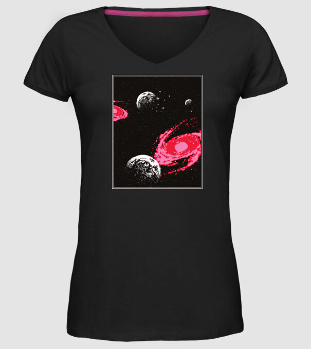Cosmos Spațiu model negru pe tricou