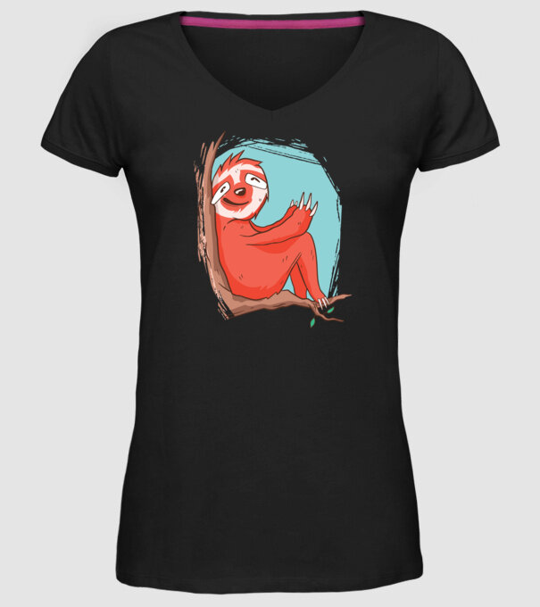 Leneș model negru pe tricou