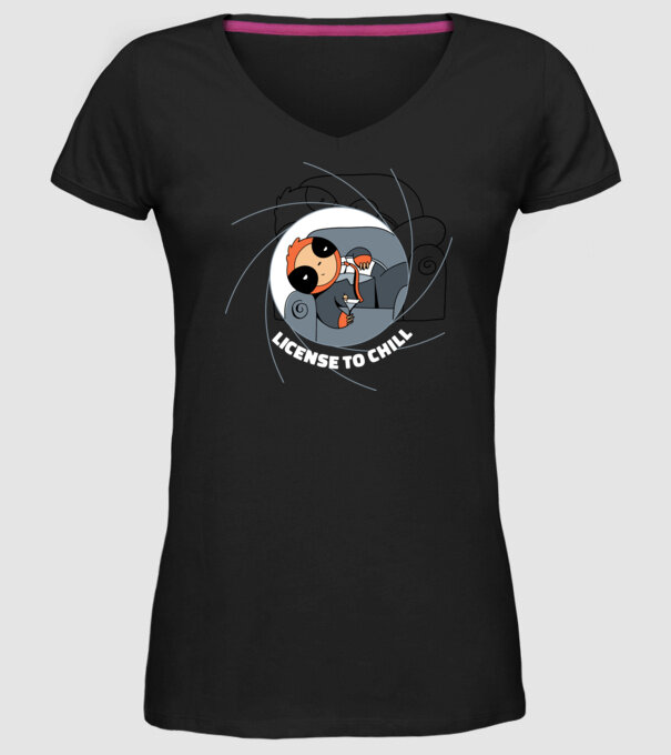 Leneș Bond 007 model negru pe tricou