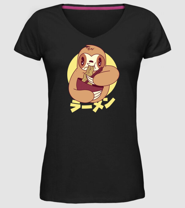 Ramen Leneș model negru pe tricou