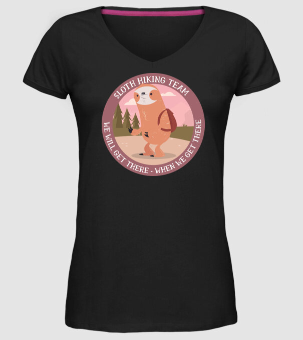 Leneș drumeție - Vom ajunge, atunci când vom ajunge model negru pe tricou