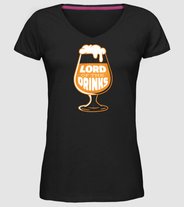 Lord of the Drinks Bere model negru pe tricou