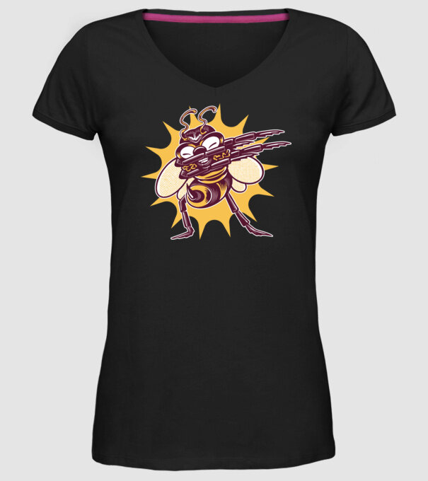 Albină DAB model negru pe tricou