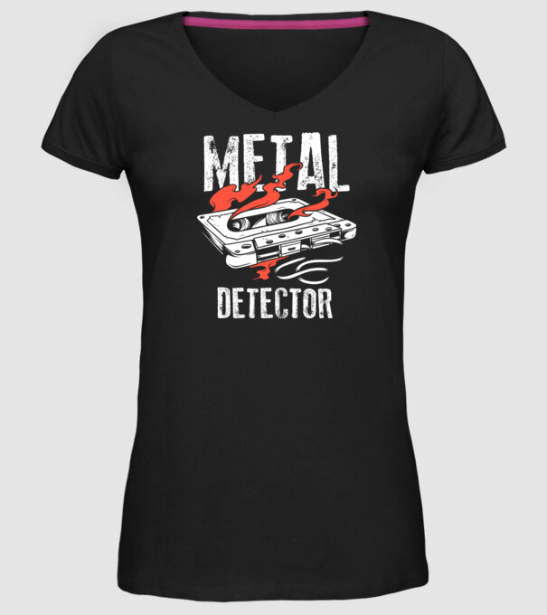 Detector de metale Casetă model negru pe tricou