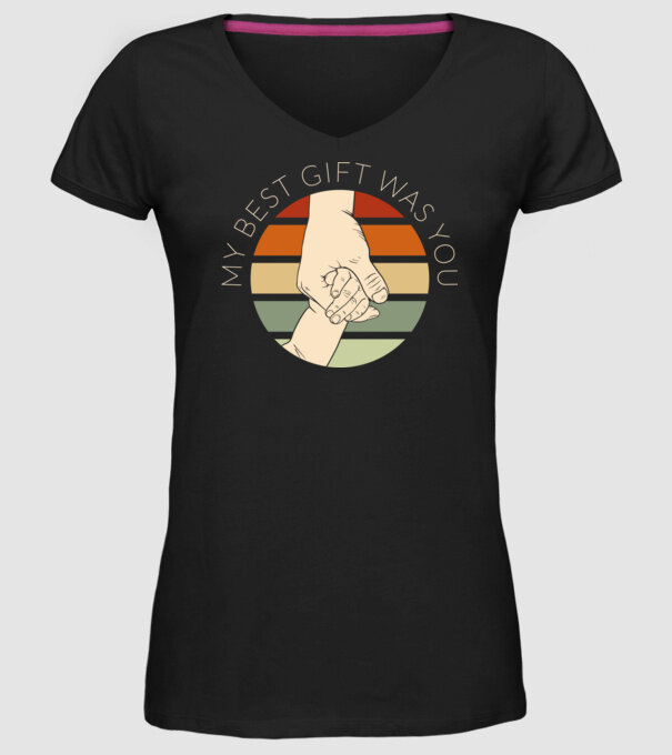 My Best Gift Was You model negru pe tricou