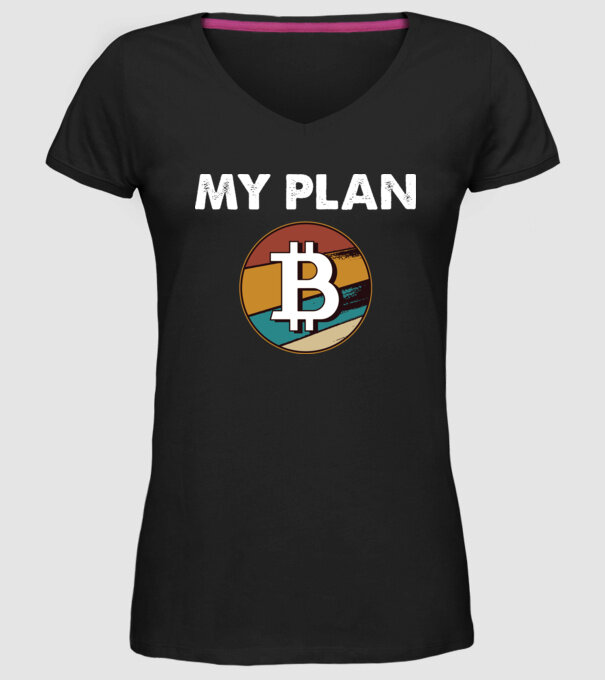 My plan B - Bitcoin model negru pe tricou