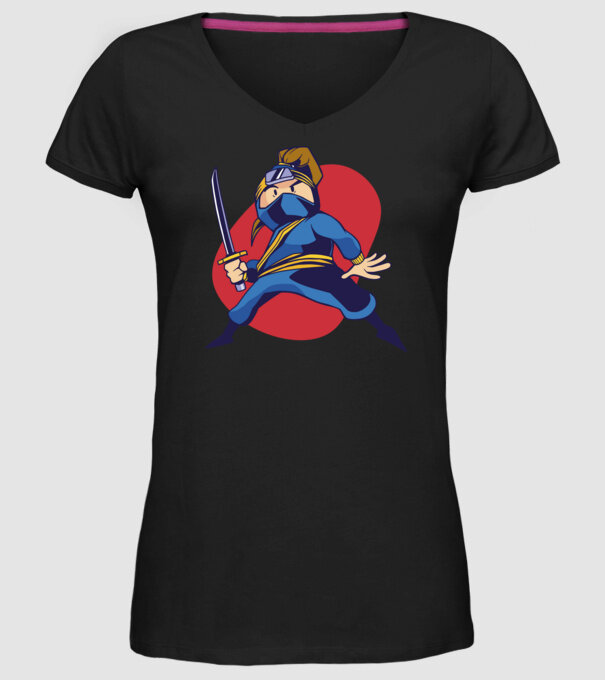 Copil Ninja model negru pe tricou
