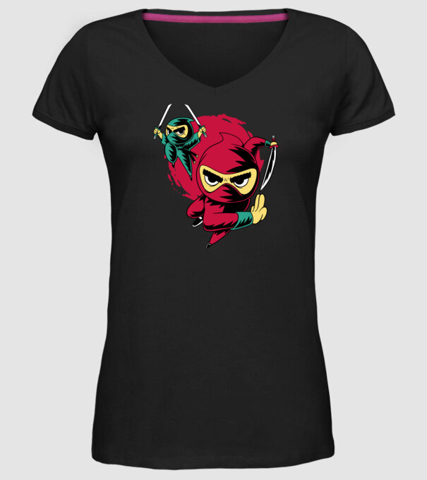 Tricou Ninja model negru pe tricou