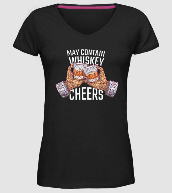 Poate conține urme de whisky model negru pe tricou