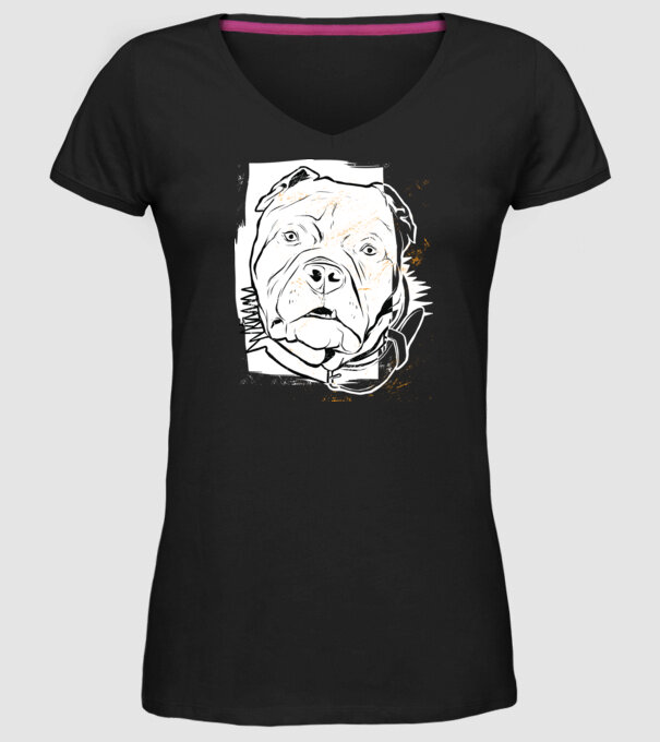 Cap Pitbull model negru pe tricou