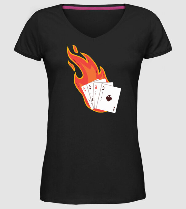 Poker model negru pe tricou