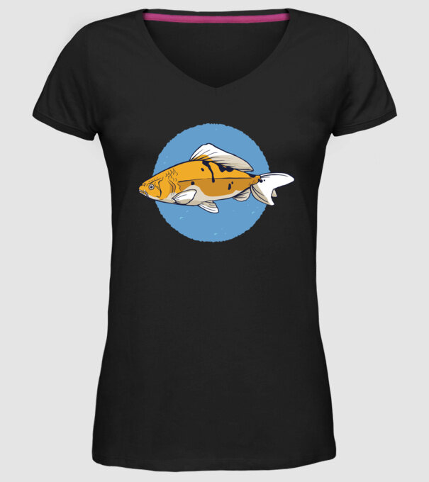 Pescuit la crap model negru pe tricou