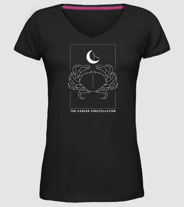 The Cancer Constellation model negru pe tricou