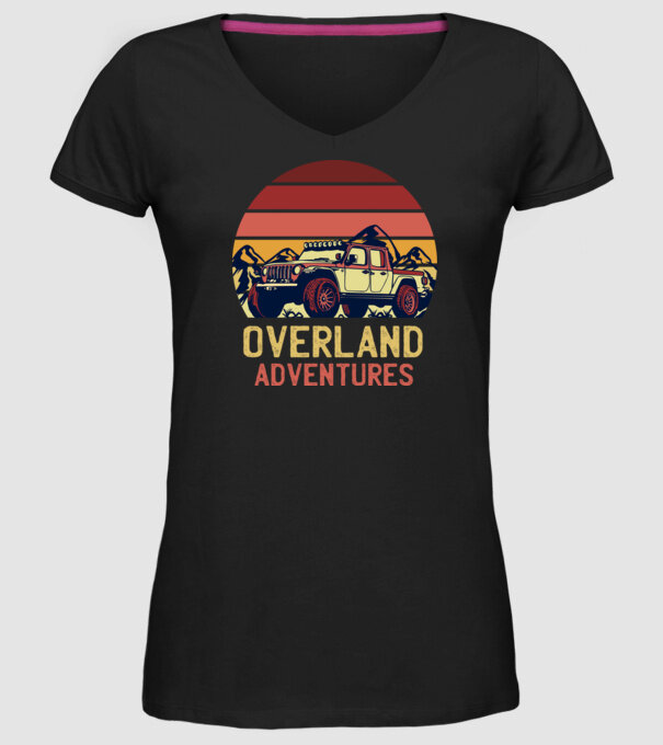 Jeep Retro model negru pe tricou