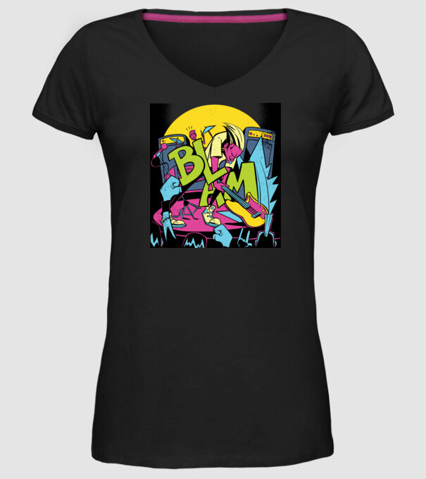 Star rock model negru pe tricou