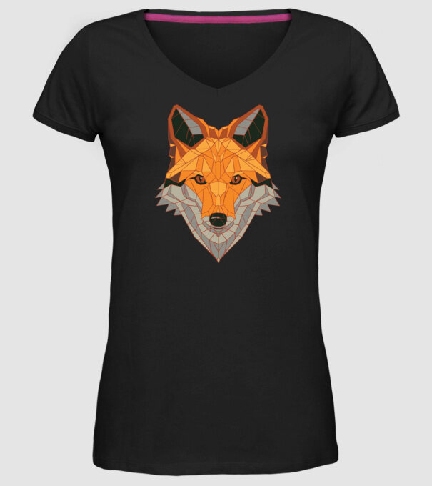 Cap de Vulpe model negru pe tricou