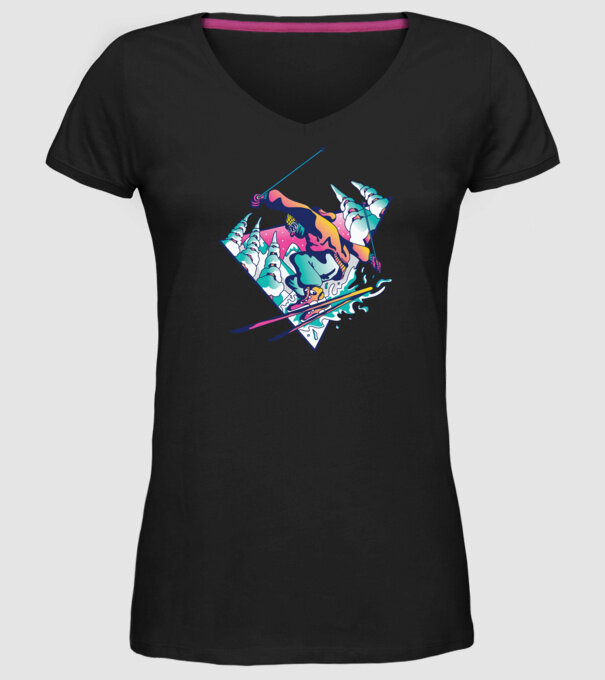 Broască țestoasă model negru pe tricou