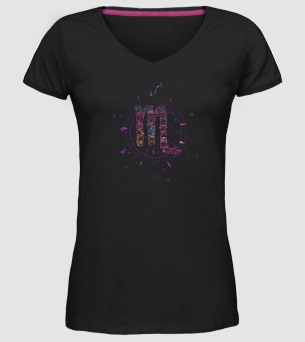 Scorpio Zodiac model negru pe tricou