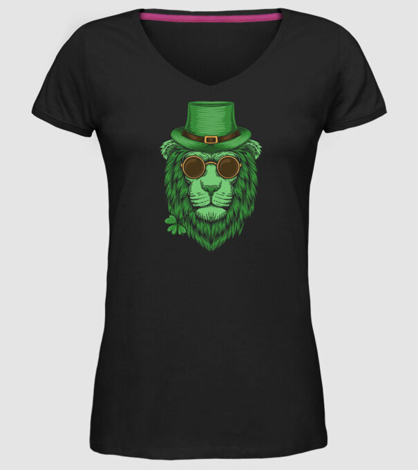 Sfântul Patrick Leu model negru pe tricou