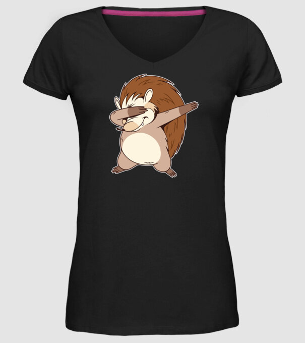 Arici DAB model negru pe tricou