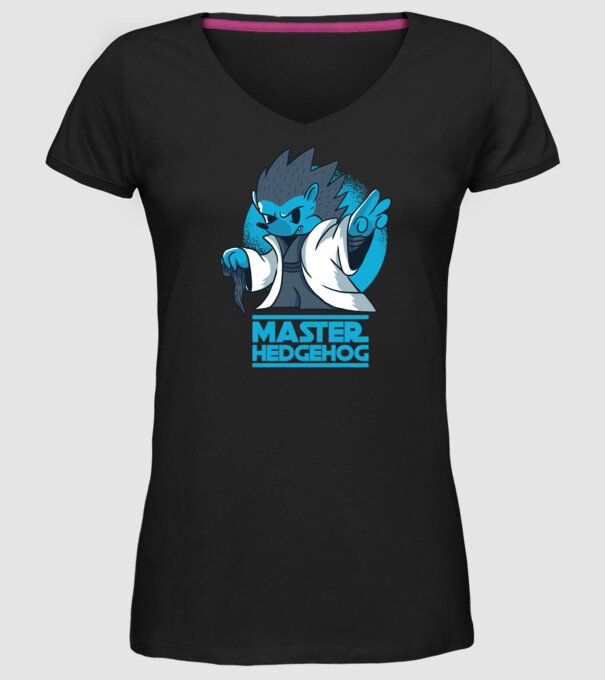 Maestru Arici model negru pe tricou