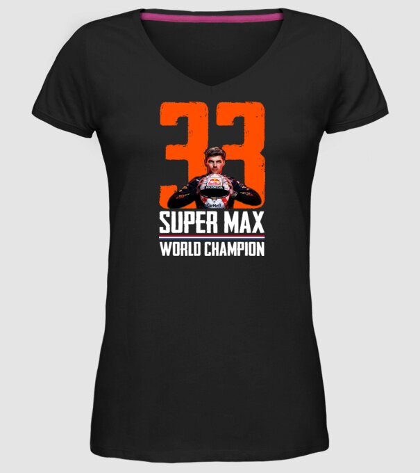 Super Max Formula 1 World Champion model negru pe tricou