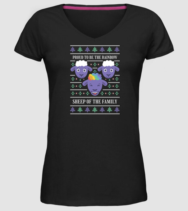 Miel cu curcubeu model negru pe tricou