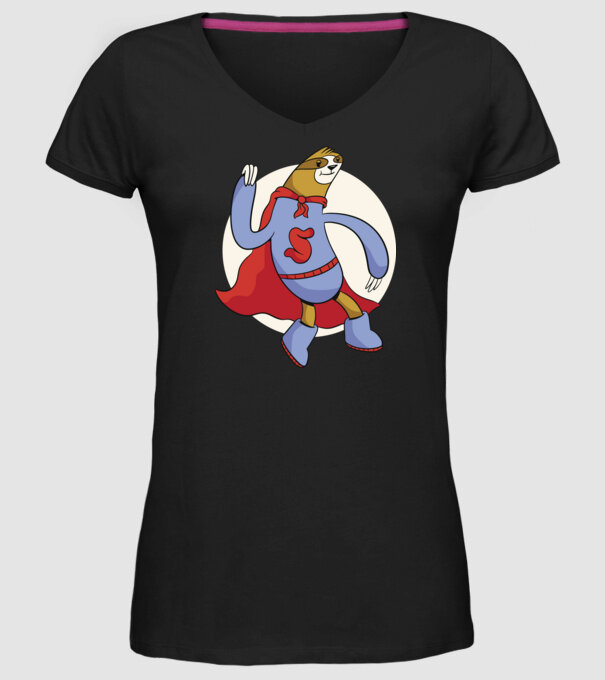 Leneș supererou model negru pe tricou