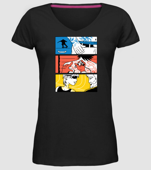 Tatuaj ilustrare model negru pe tricou