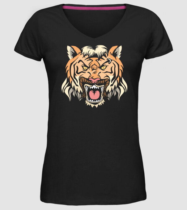 Tiger King Tigru model negru pe tricou