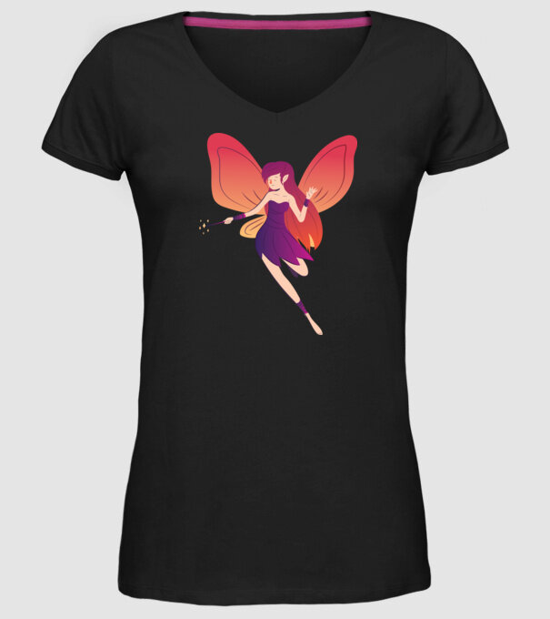 Magia zânelor model negru pe tricou
