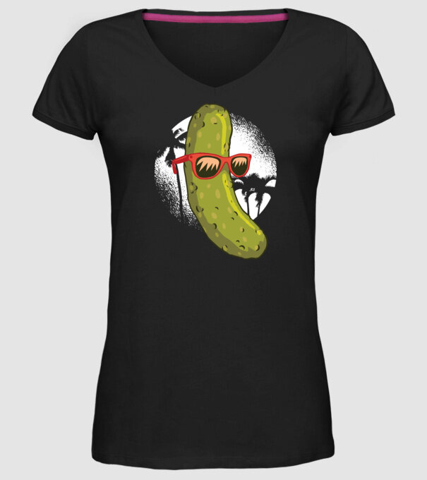 Castravete Ochelari de soare model negru pe tricou