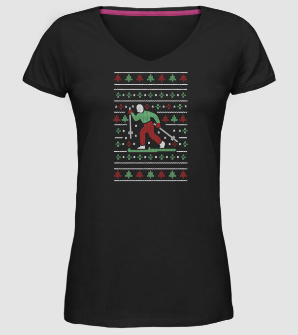 Schi fond Pulover urât model negru pe tricou