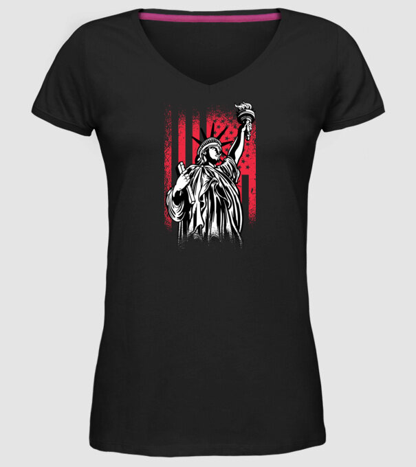 SUA Statuia Libertății model negru pe tricou