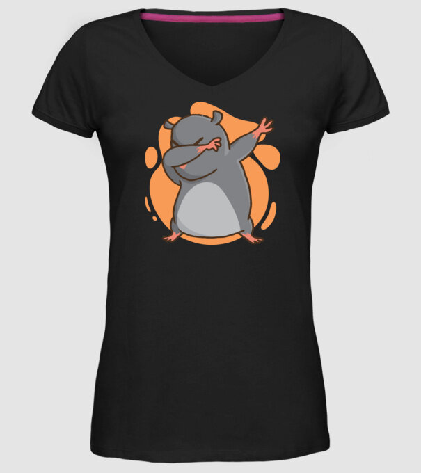 Cârtiță DAB model negru pe tricou