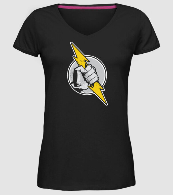 Tricou Electrician model negru pe tricou
