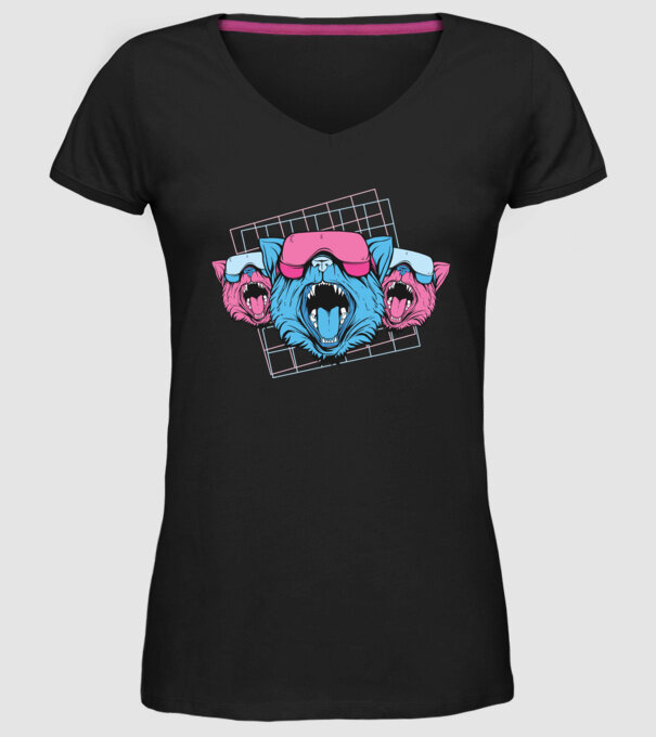 Pisicuțe VR model negru pe tricou