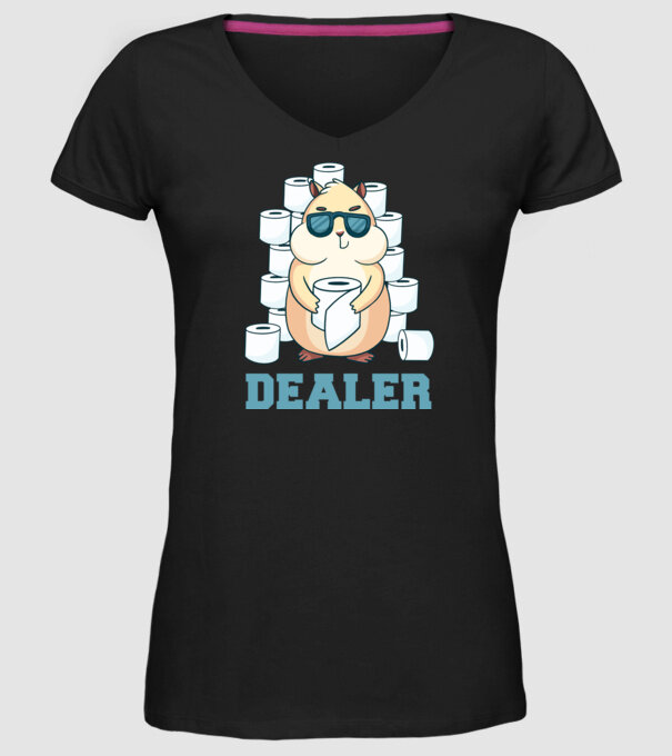 Dealer model negru pe tricou