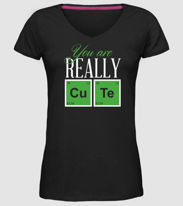 You are really cute model negru pe tricou