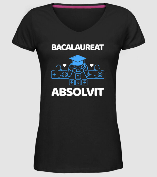 Bacalaureat absolvit model negru pe tricou