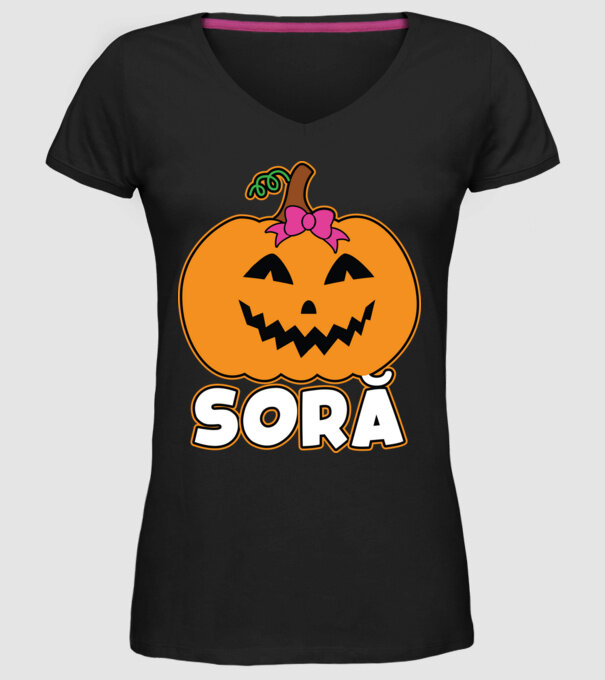 soră model negru pe tricou