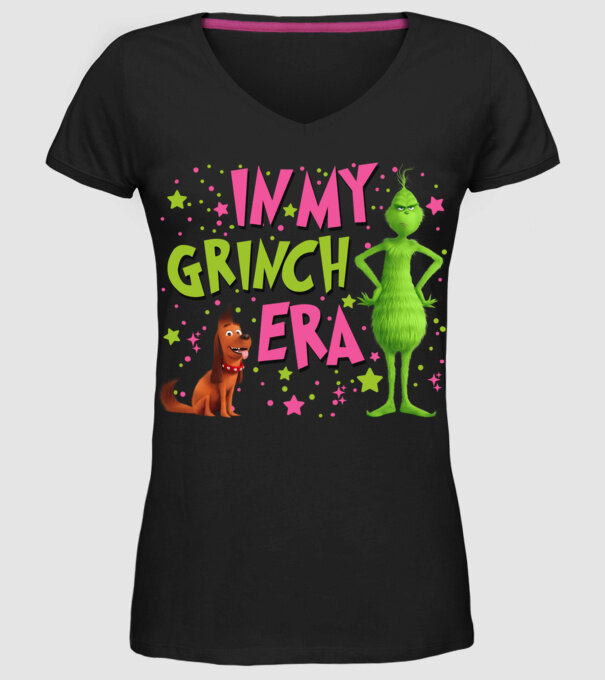 In my Grinch era model negru pe tricou