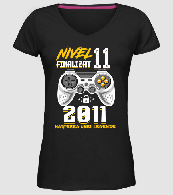 Nivel 11 finalizat. 2011 nașterea unei legende model negru pe tricou