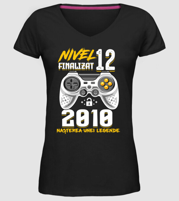Nivel 12 finalizat. 2010 nașterea unei legende model negru pe tricou