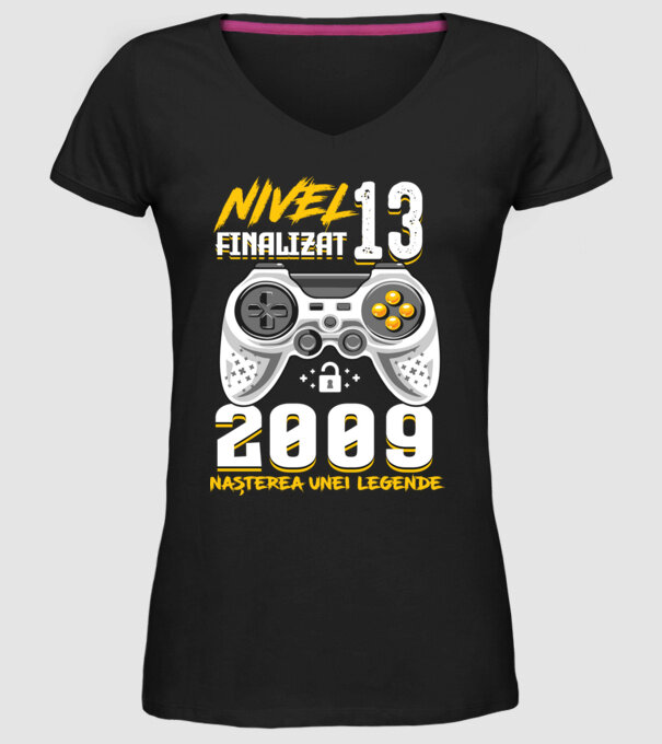 Nivel 13 finalizat. 2009 nașterea unei legende model negru pe tricou