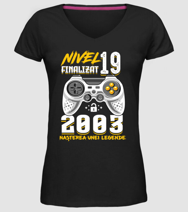 Nivel 19 finalizat. 2003 nașterea unei legende model negru pe tricou