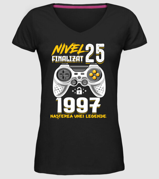 Nivel 25 finalizat. 1997 nașterea unei legende model negru pe tricou