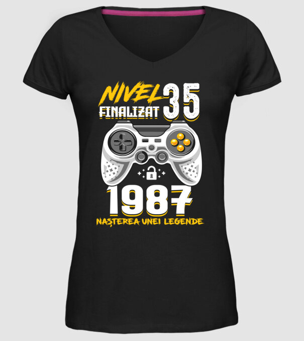 Nivel 35 finalizat. 1987 nașterea unei legende model negru pe tricou