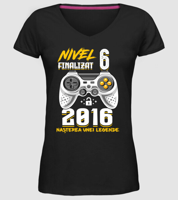 Nivel 6 finalizat. 2016 nașterea unei legende model negru pe tricou