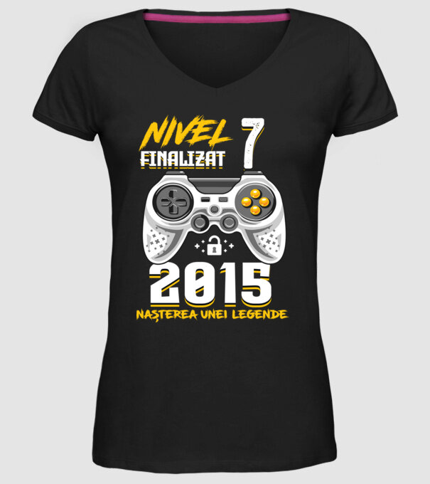 Nivel 7 finalizat. 2015 nașterea unei legende model negru pe tricou